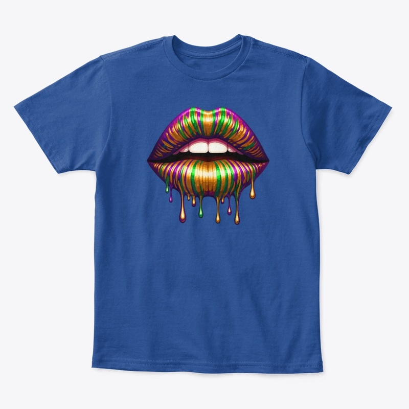 Bold Abstract Dripping Melting Lips