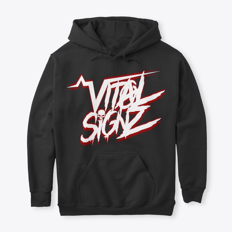 VITAL SIGNZ HOODIE red-white logo