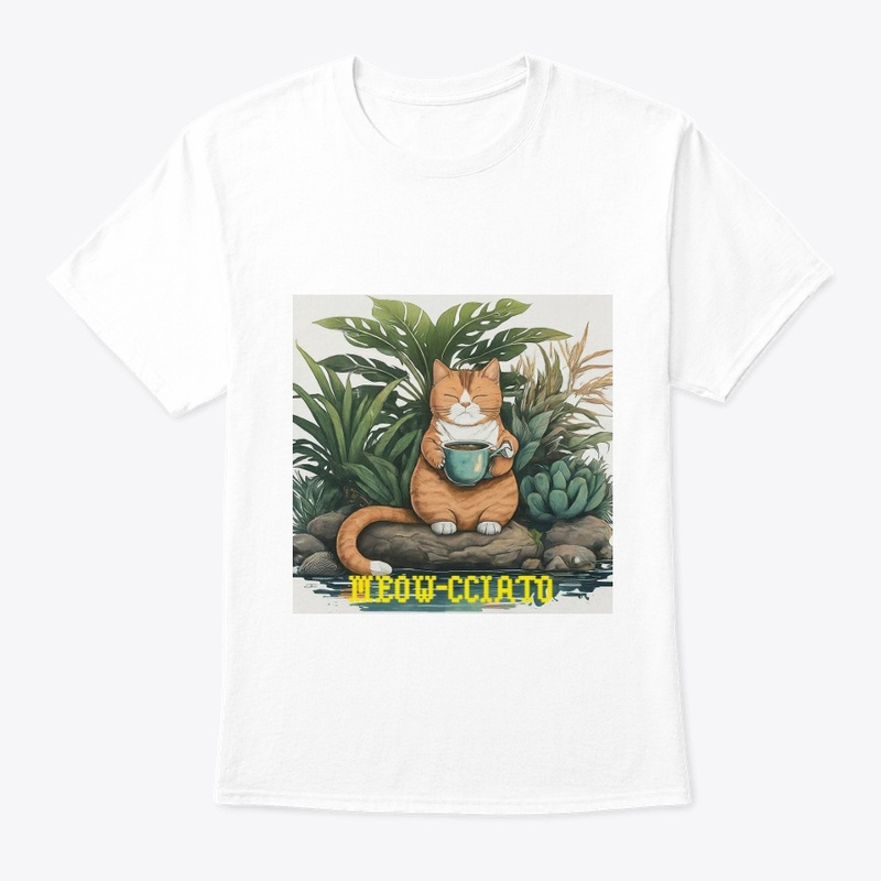 Meow-cciato - Cat holding coffee - gift