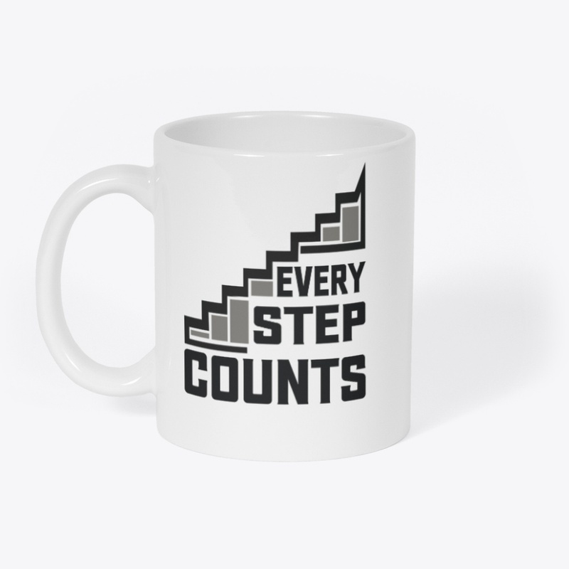 Every Step Counts Typography T-shirt