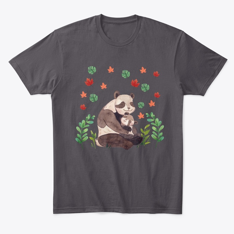 cute panda family