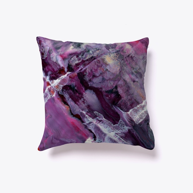 'Ten Seconds From Now' - purple pillow