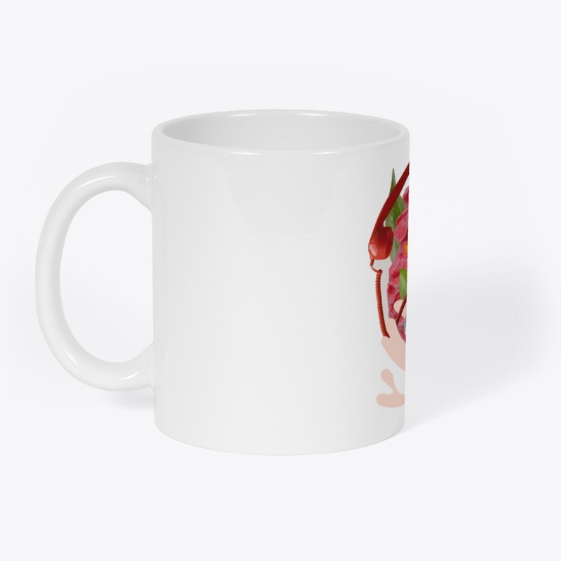 portrait woman with tulips t-shirt