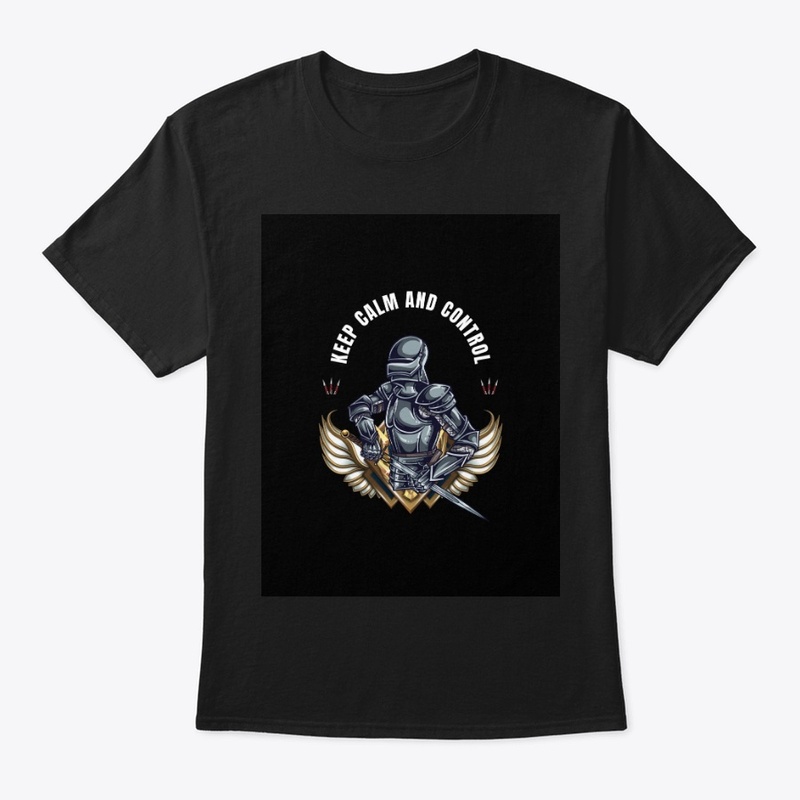 Stay Cool: Keep Calm & Control Black Tee
