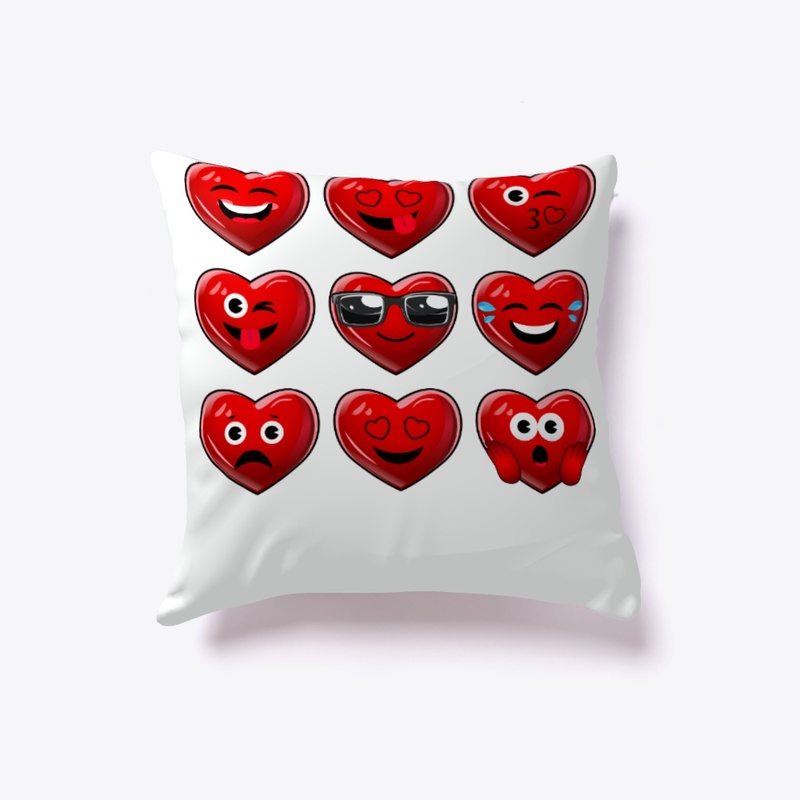 Cute Heart Emojis Emoticons T Shirt