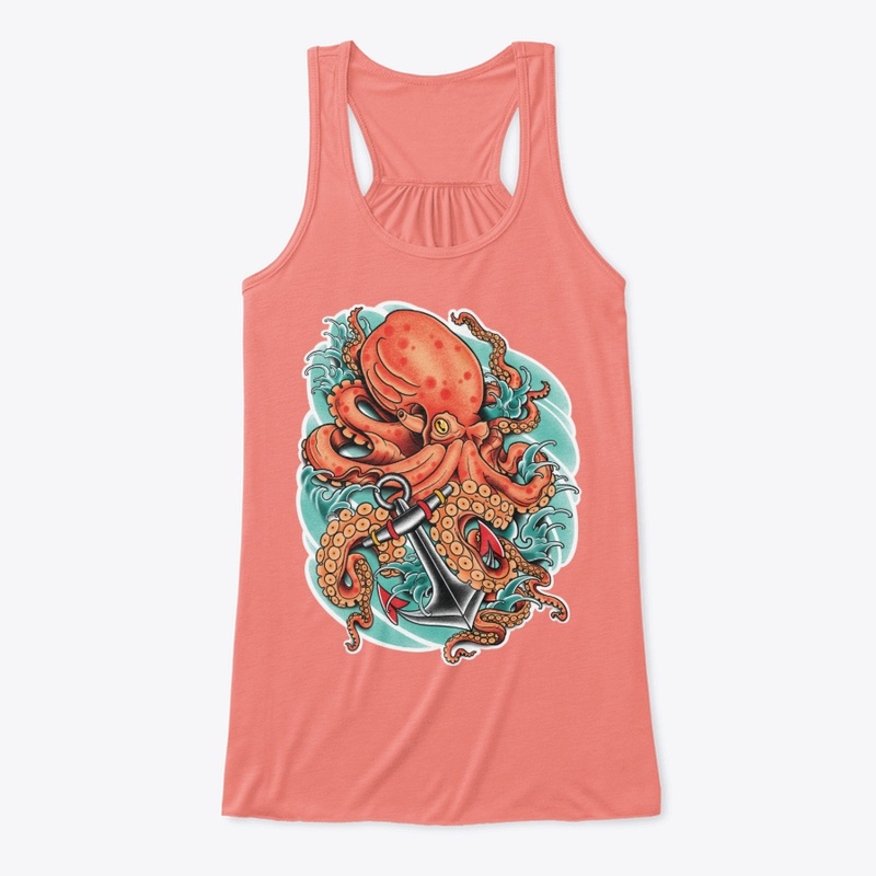 Seven Relics Giant Octopus Tattoo Design