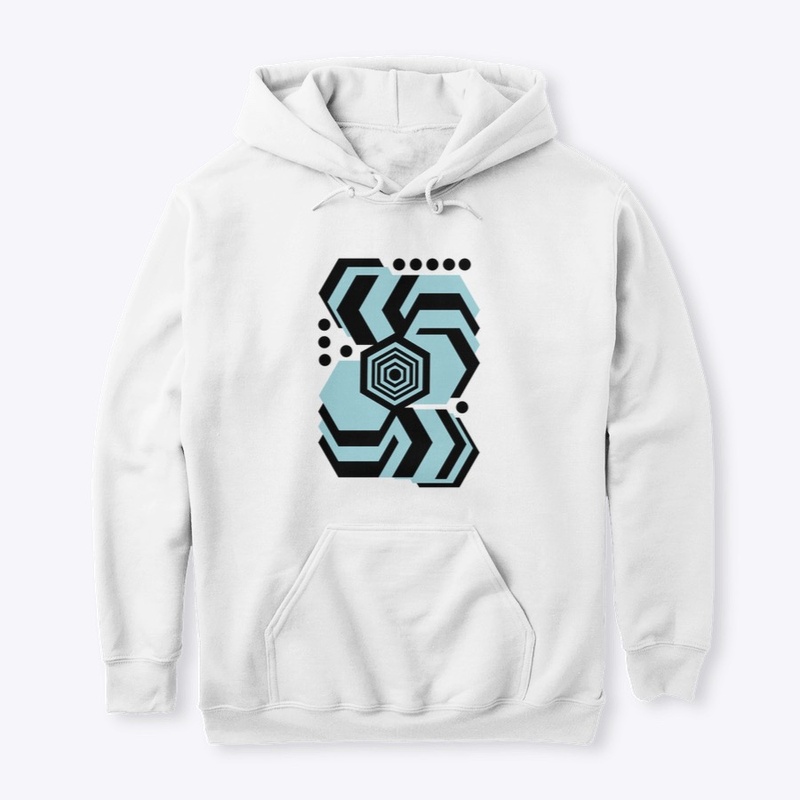 Teal & Black Abstract Tops & Leggings