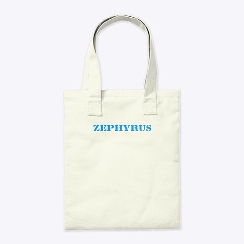Blue Text Natural T-Shirt Back