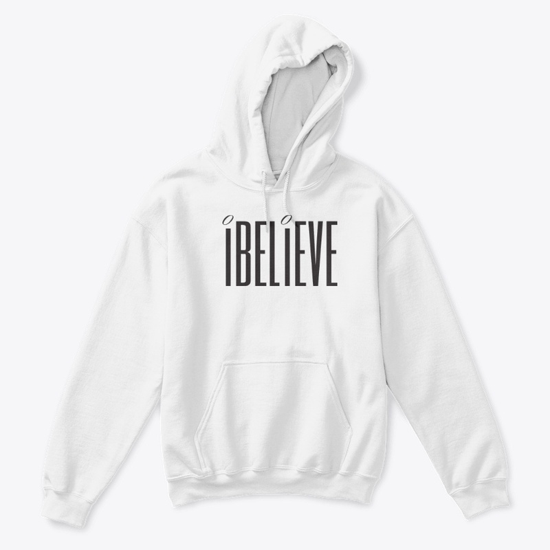 iBELiEVE blk logo tee