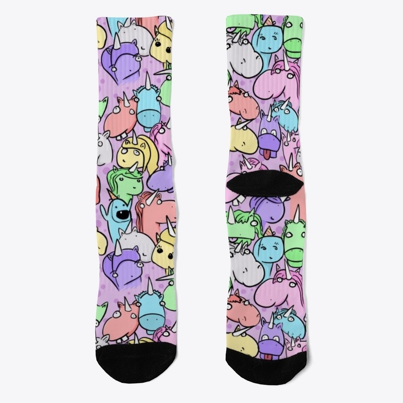 Luxurious Unicorn Doodle Socks