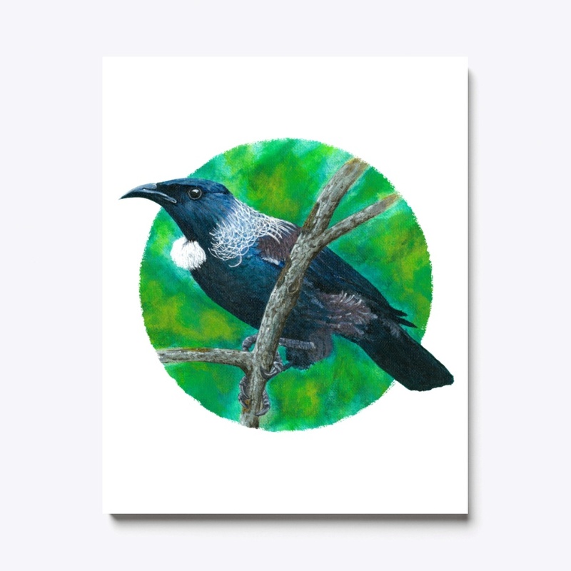 New Zealand Tui - Painting in acrylic