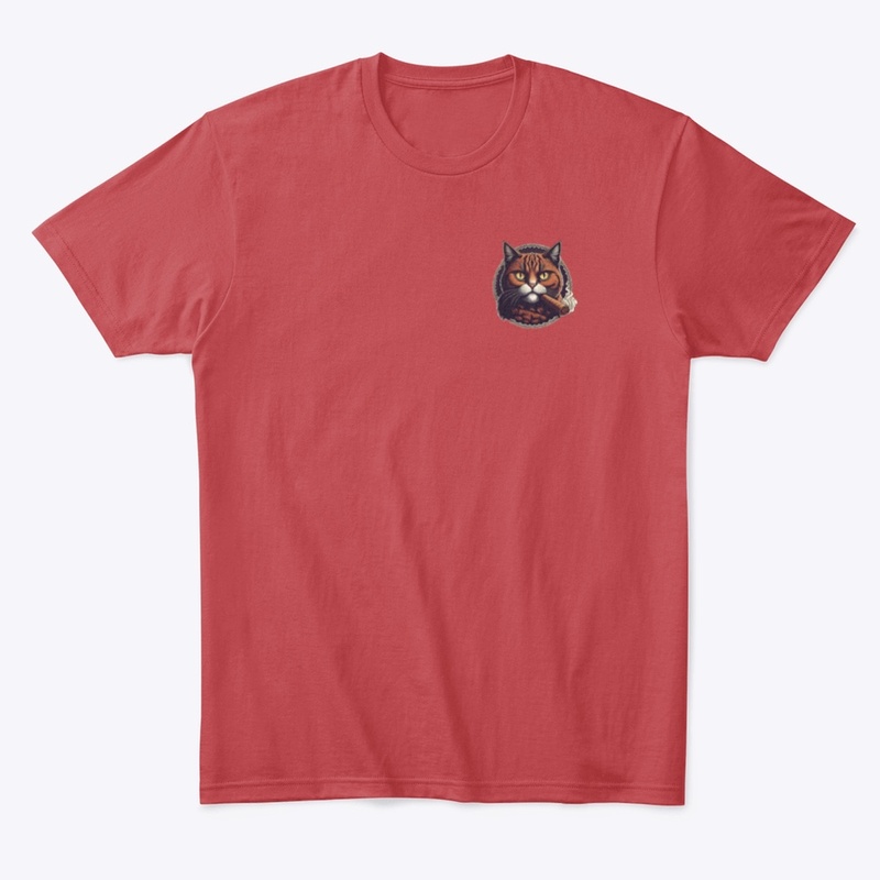Smoking Cat Retro Illustration