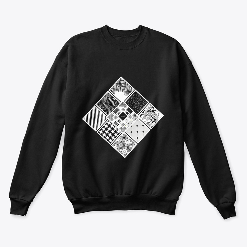Digital "Patchwork" Design #1 B&W design