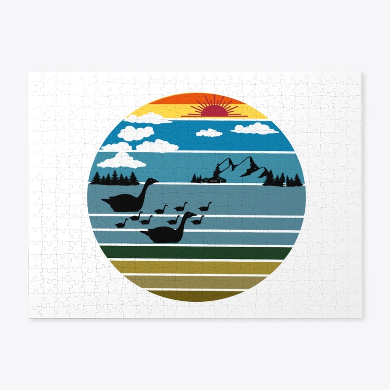 Retro vintage sunset design