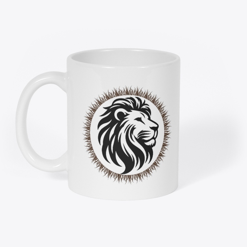 Lion head silhouette.