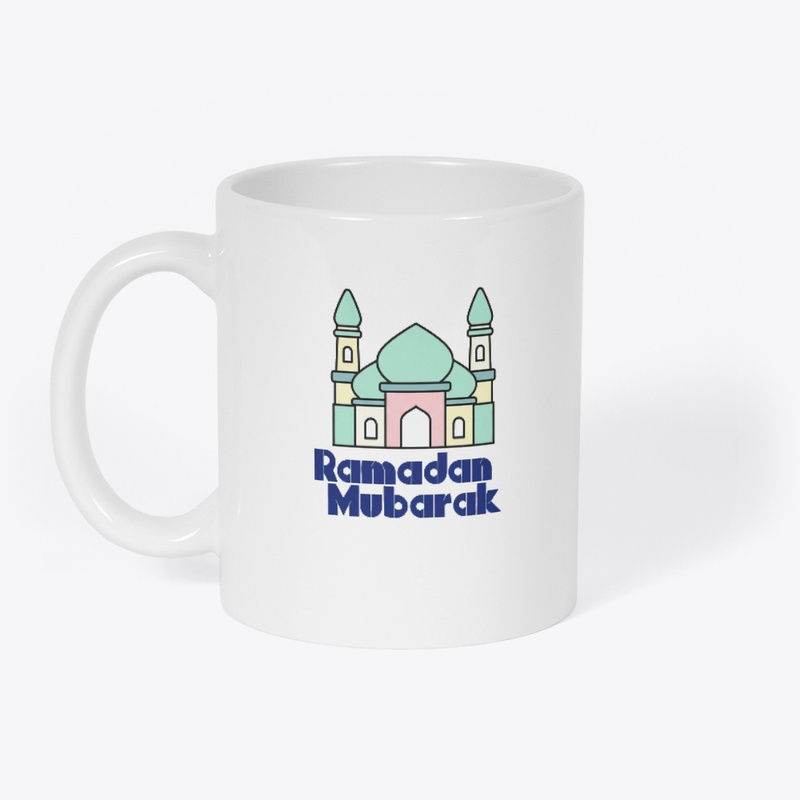 Ramadan Mubarak Mosque Illustration