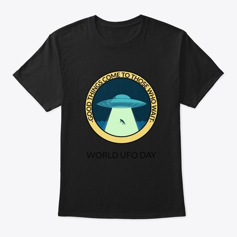 World Ufo Day Sl7xx Black T-Shirt Front
