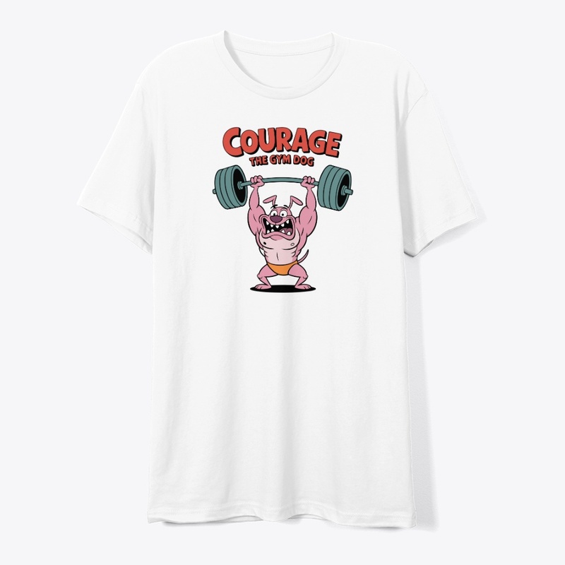 Courage The Gym Dog –Typography Design