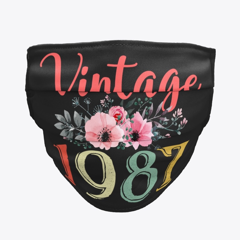 Vintage 1987 Floral 33rd Birthday Gift