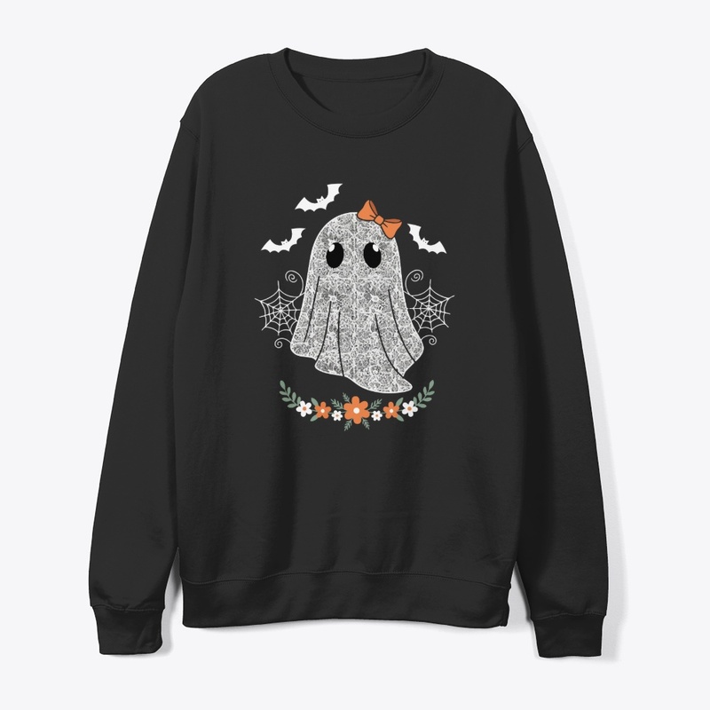 Cute Ghost with Bow Halloween