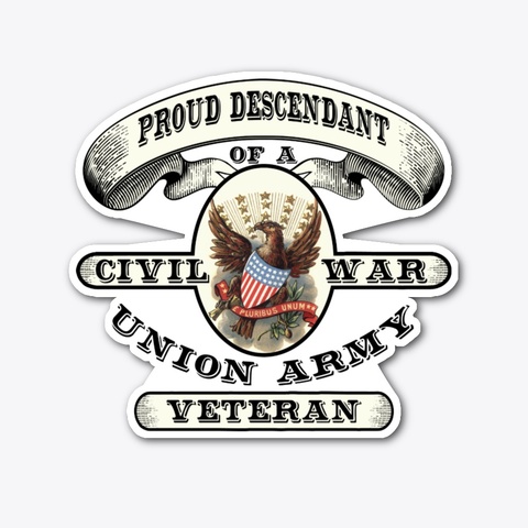 Proud Descendant   Union Army Sticker Standard Camiseta Front