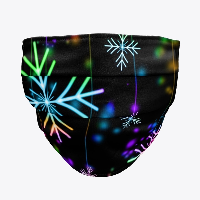 Colorful snowflakes face mask