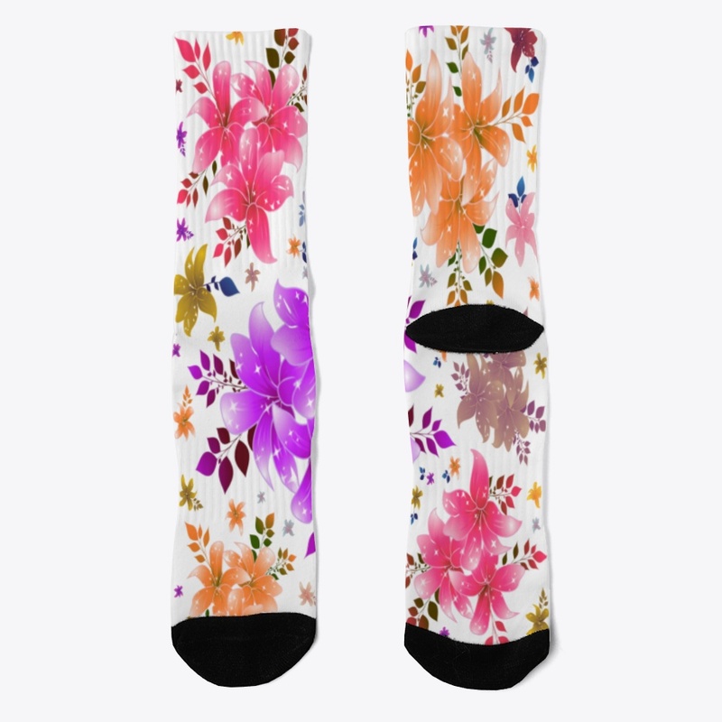 Multicolored lily flower design