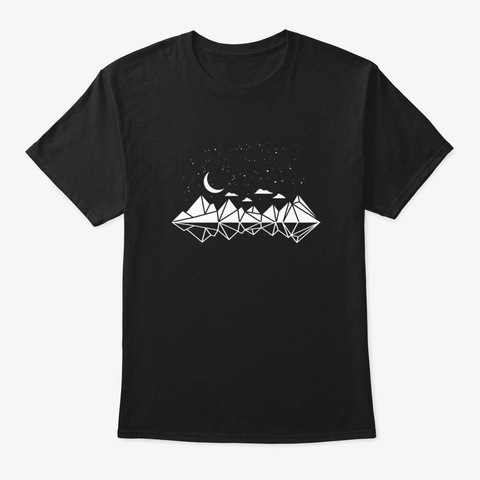 Hiking Trails Polygon Gift I Geometric H Black T-Shirt Front