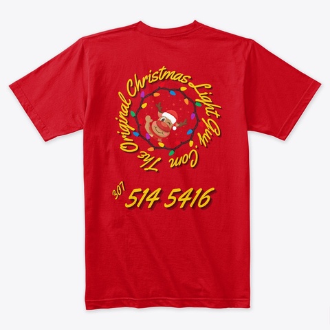Toclg Premium Cotton Tee Red T-Shirt Back