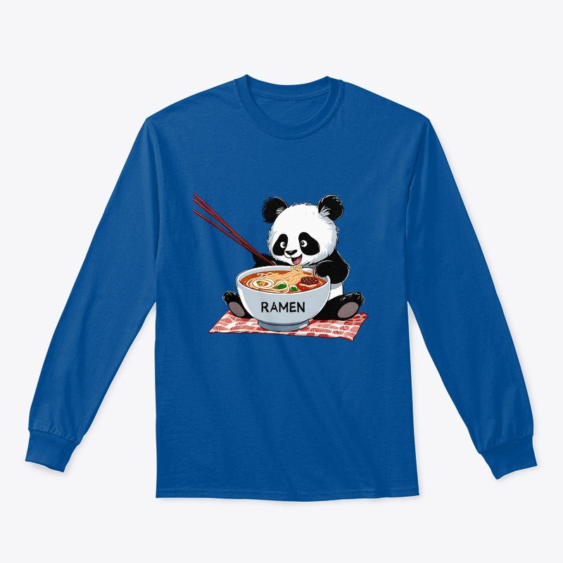 Panda Eating Ramen Cute Kawaii Design