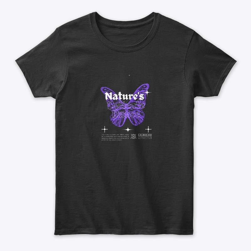 Butterfly typography tshirt