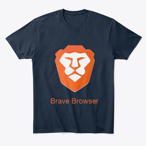 Brave Browser New Navy T-Shirt Front