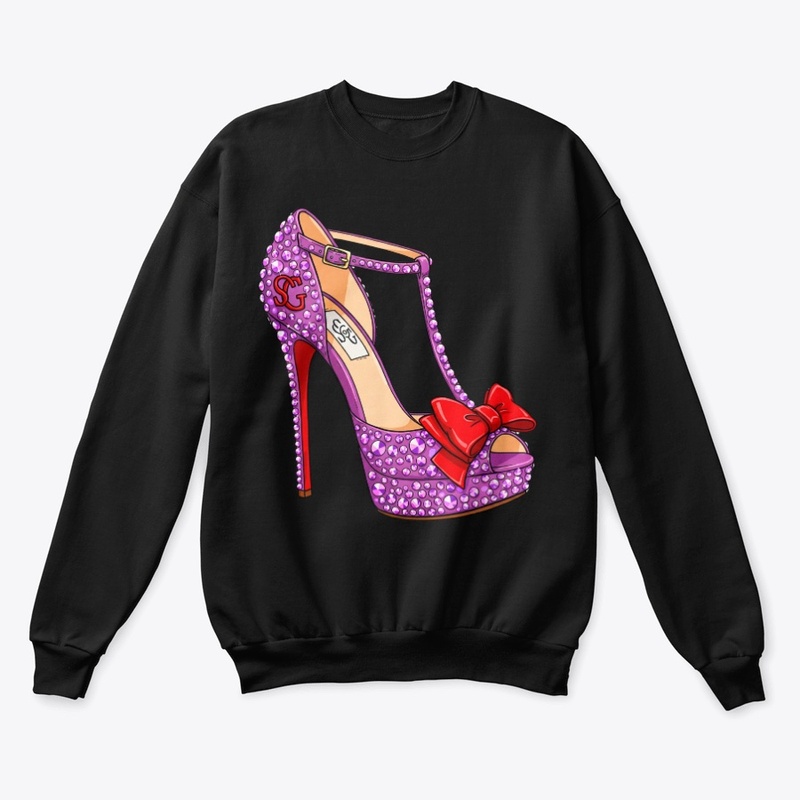 Rhinestone Heel with Red Bow