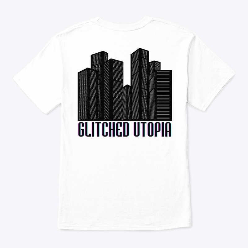 GLITCHED UTOPIA SHIRT WHITE