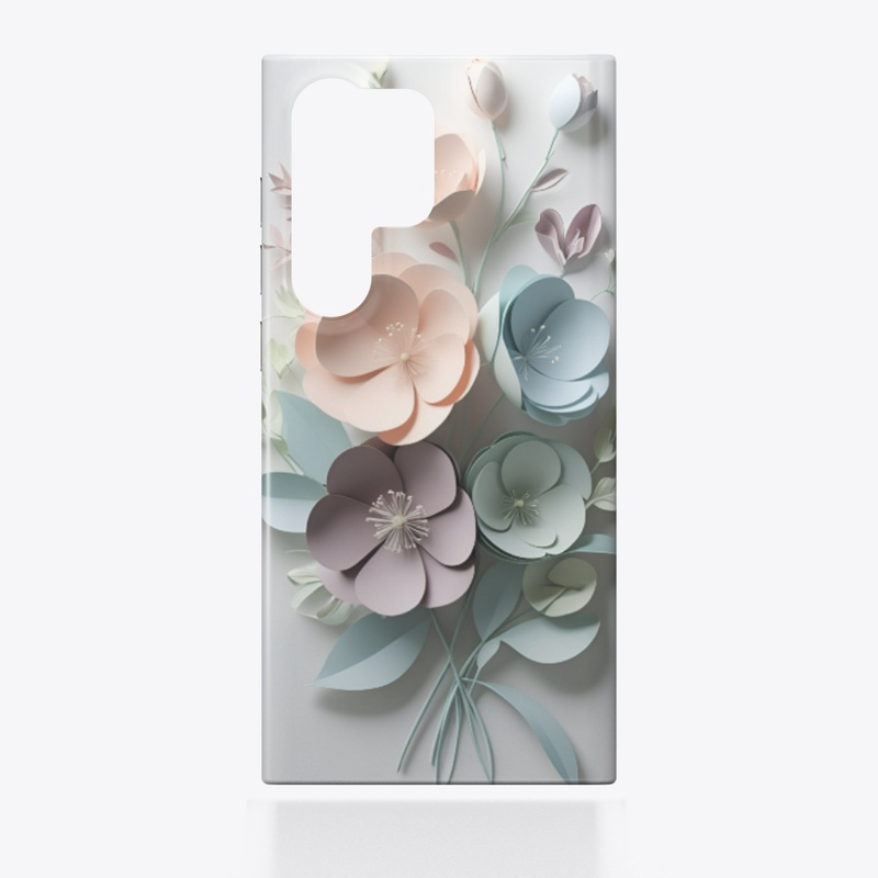 Pastel Paper Flower Phone Case
