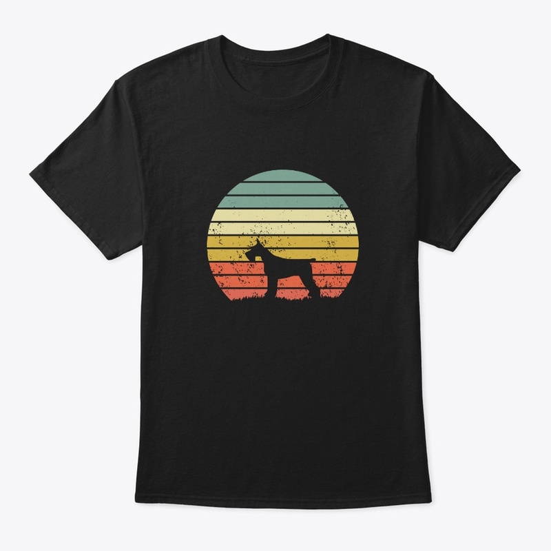 Schnauzer Dog Lover Retro Sunset
