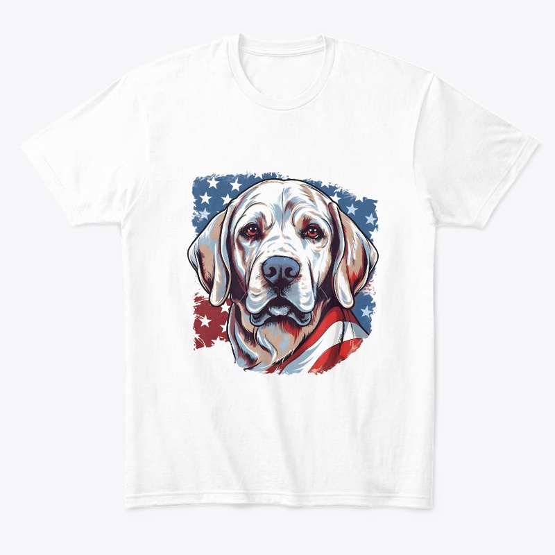 Dog with USA flag