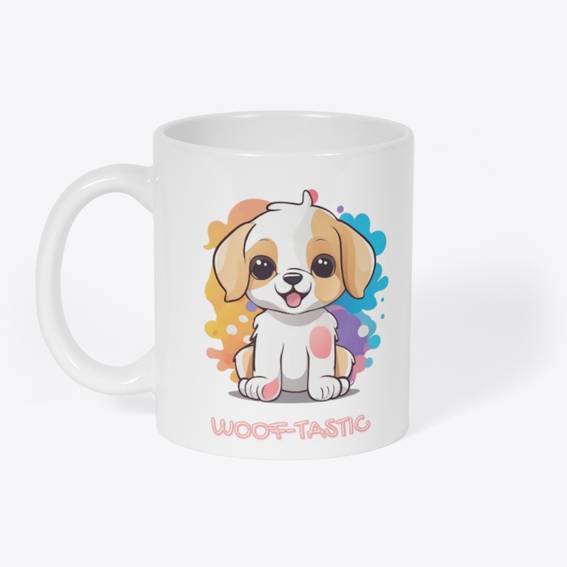 Cute Puppy with Colorful Spots