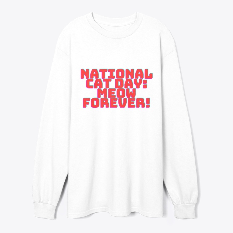 National Cat Day T-Shirt Design