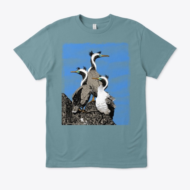 Spotted shags woodblock