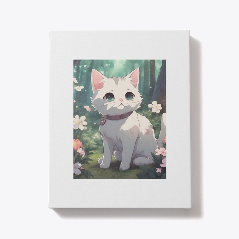 T-shirt design for forest cat