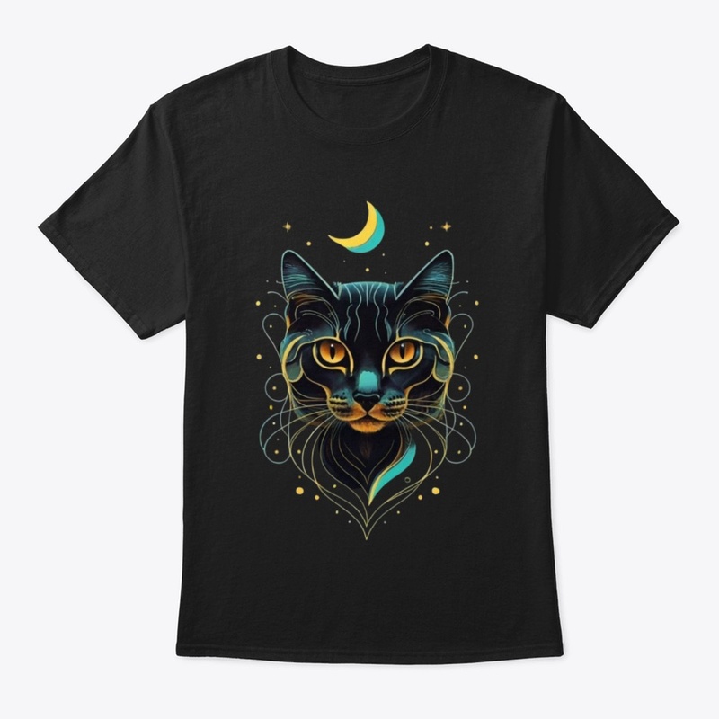 Cat Face with  moonlight lighting