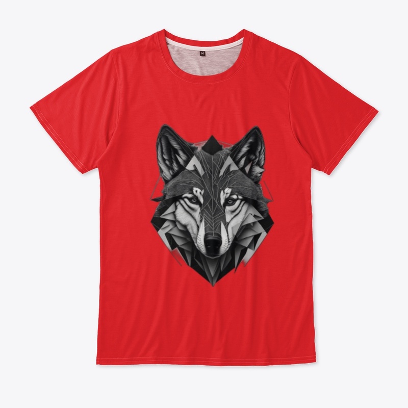 Geometric Wolf: Abstract Spirit! 🐺🔺
