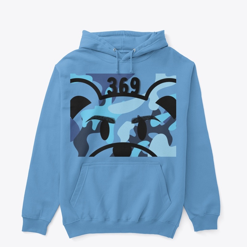 369 Blue Camo Bear - Classic Pullover 