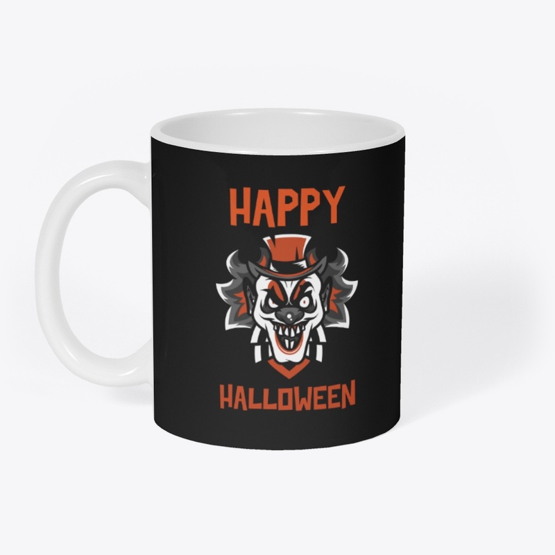 Happy Halloween Scary Clown Design