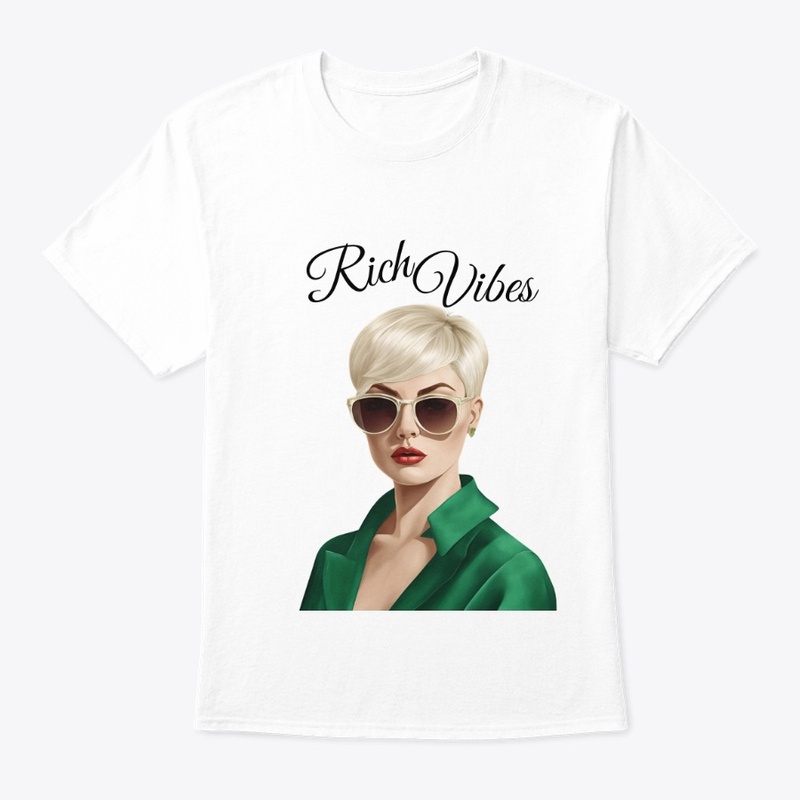 Rich Vibes-White Woman-T-Shirt