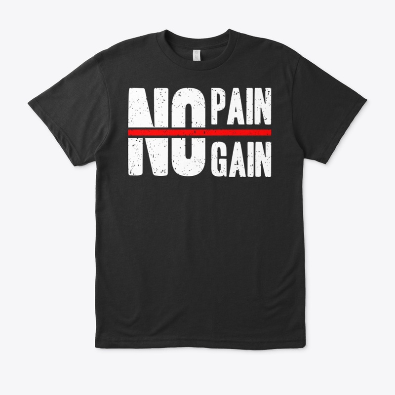 No pain no gain typography