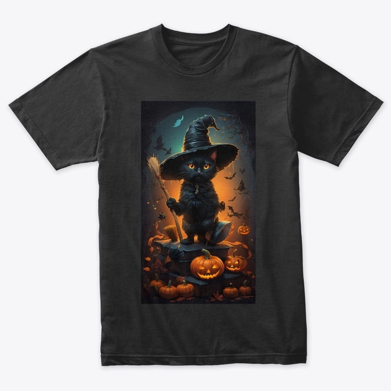 Halloween Whiskers: Mysterious Black Cat