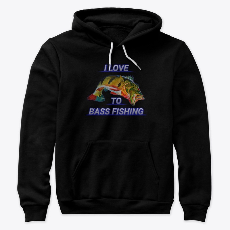 I love to  bass fishing funny tee 