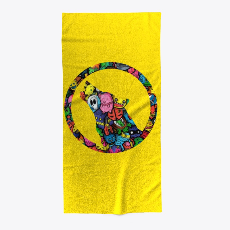Beach Towel with Wolf